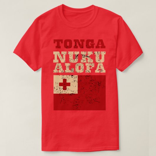 トンガ国旗1 Tシャツ (デザイン正面)