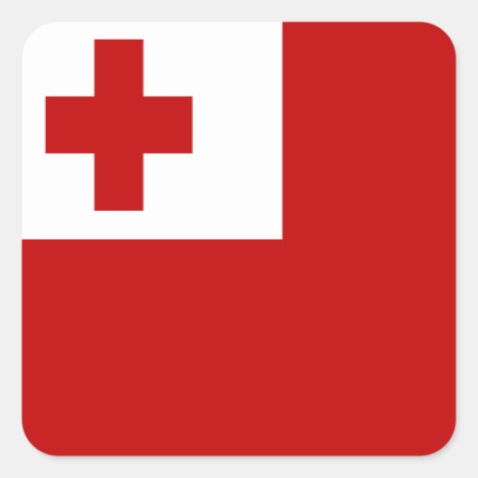 トンガ国旗 スクエアシール (正面)