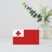 トンガ国旗、トンガ国旗 名刺 (スタンド正面)