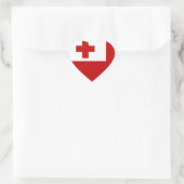 トンガ国旗 ハートシール (バッグ)