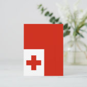 トンガ国旗 ポストカード (スタンド正面)