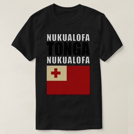 トンガ国旗 Tシャツ (デザイン正面)