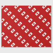 トンガ島国旗の赤十字 ラッピングペーパー (フラット)