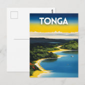 トンガ旅行アートポスター ポストカード (正面/裏面)