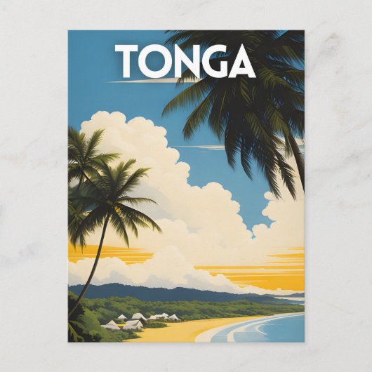 トンガ旅行ポスター ポストカード (正面)