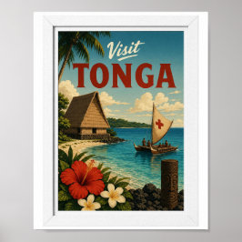 トンガ旅行ヴィンテージ ポスター