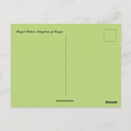 トンガ王室の王国の宮殿 ポストカード (裏面)