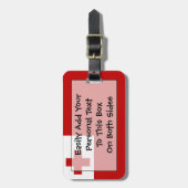 トンガ簡単ID (個人用) ラゲッジタグ (正面縦)