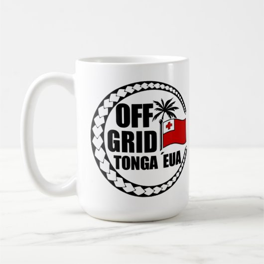 トンガ エウア島のオフグリッドな生活 コーヒーマグカップ (左)