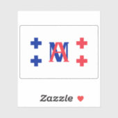 トンガ・トゥ・ニ・トンガ帝国国旗（1845年～1858年） シール (シート)