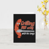 トンガ_メンズバーベキューで柔らかく焼きながら カード (黄色い花)