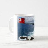 トンガ – 海岸線 –  コーヒーマグカップ (正面左)