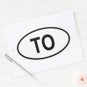 トンガ「TO」 楕円形シール (封筒)