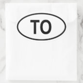 トンガ「TO」 楕円形シール (バッグ)