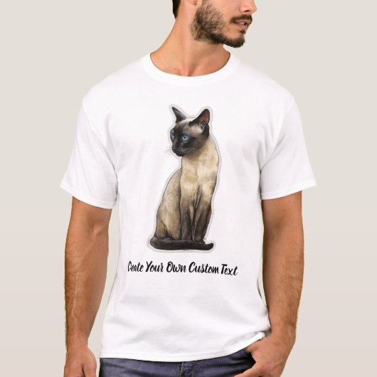 トンキニーズ 猫 オリジナルカスタムテキスト Tシャツ (正面)