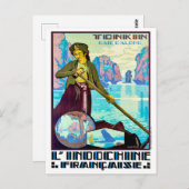 トンキンから漁師、赤い川、ヴィンテージ旅行 ポストカード (正面/裏面)