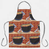 トングおもしろいと串焼き付き漫画BBQグリル エプロン (正面)