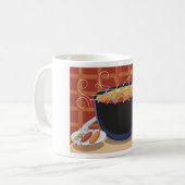 トングおもしろいと串焼き付き漫画BBQグリル コーヒーマグカップ (正面左)