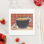 トングおもしろいと串焼き付き漫画BBQグリル スタンダードランチョンナプキン (インサイチュ)