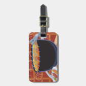 トングおもしろいと串焼き付き漫画BBQグリル ラゲッジタグ (正面縦)