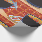 トングおもしろいと串焼き付き漫画BBQグリル ラッピングペーパー