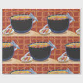 トングおもしろいと串焼き付き漫画BBQグリル ラッピングペーパー (フラット)