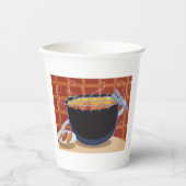 トングおもしろいと串焼き付き漫画BBQグリル 紙コップ (正面)