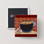 トングおもしろいと串焼き付き漫画BBQグリル 缶バッジ (正面&裏面)