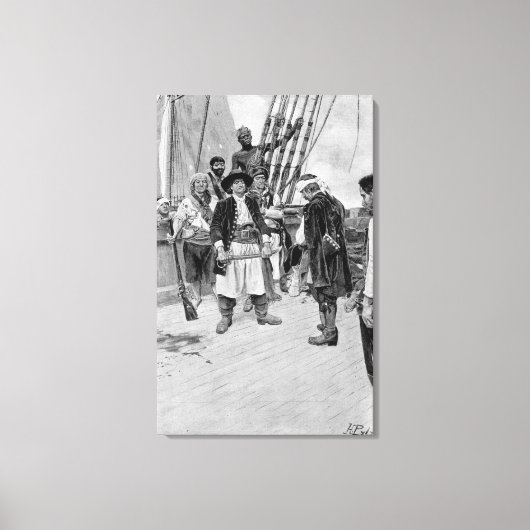 トングロー大尉が最大のイラストレーション キャンバスプリント (正面)