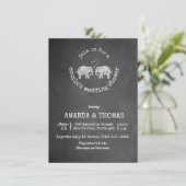 トンスンラブシャルボードカップルのウェディングシャワー 招待状 (スタンド正面)