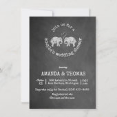 トンスンラブシャルボードカップルのウェディングシャワー 招待状 (正面)