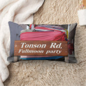 トンソンRdFullmoonパーティー、タイのKoh Phangan ランバークッション (ブランケット)