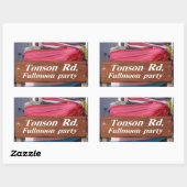 トンソンRdFullmoonパーティー、タイのKoh Phangan 長方形シール (シート)