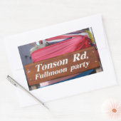 トンソンRdFullmoonパーティー、タイのKoh Phangan 長方形シール (封筒)