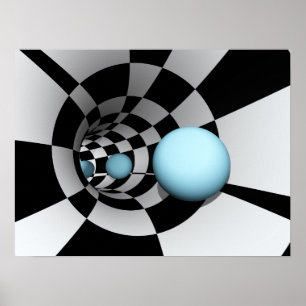 トンネルによって市松模様にされる抽象的なポスター ポスター