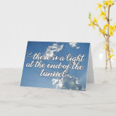 トンネルの先に光がある 希望 カード (黄色い花)