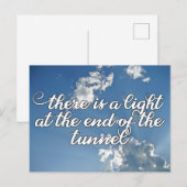 トンネルの出口に光がある 希望 ポストカード (正面/裏面)