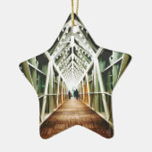 "トンネルの端にライト" セラミックオーナメント (左)