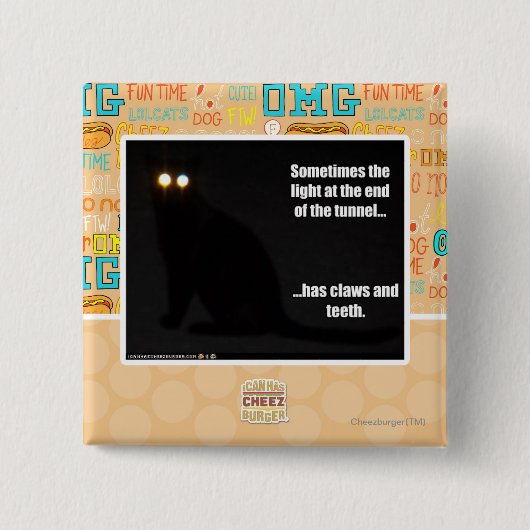 トンネルの端にライト 缶バッジ (正面)