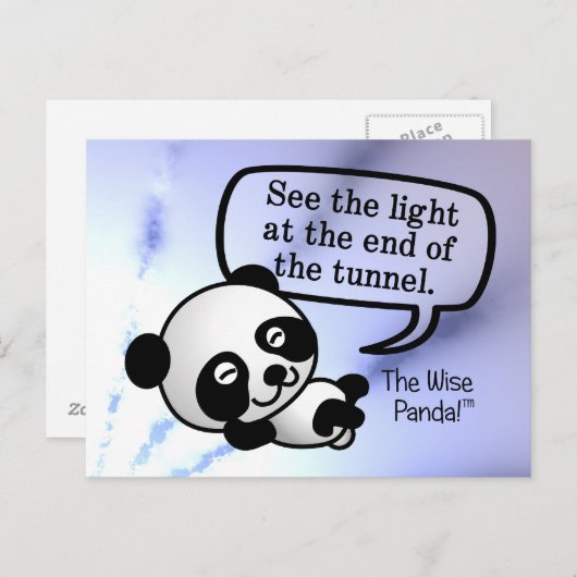 トンネルの端の明かりを見る ポストカード (正面/裏面)