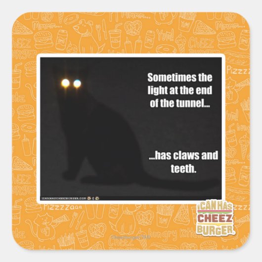 トンネルの終点のライト スクエアシール (正面)