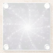 トンネルの終点の明るいライト ガラスコースター (裏面)