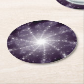 トンネルの終点の明るいライト ラウンドペーパーコースター (アングル)