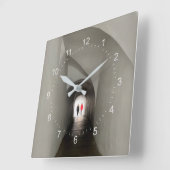 トンネルを渡る スクエア壁時計 (傾斜)