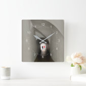 トンネルを渡る スクエア壁時計 (ホーム)