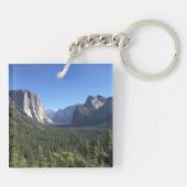 トンネルビューヨセミテバレーブルーカラー写真 キーホルダー (裏面)