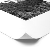 トンネルビューヨセミテバレーモノクロ写真 ポスター (角)