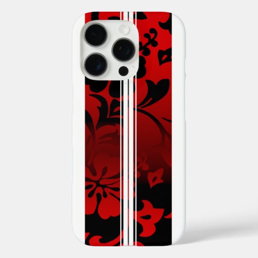 トンネルビーチハワイアンサーフボードレッド Case-Mate iPhoneケース (裏面)
