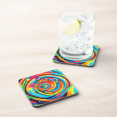 トンネル内の渦巻きサイケデリック色 コースター (右側)
