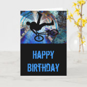 トンネル内のBMXグランジ カード (黄色い花)